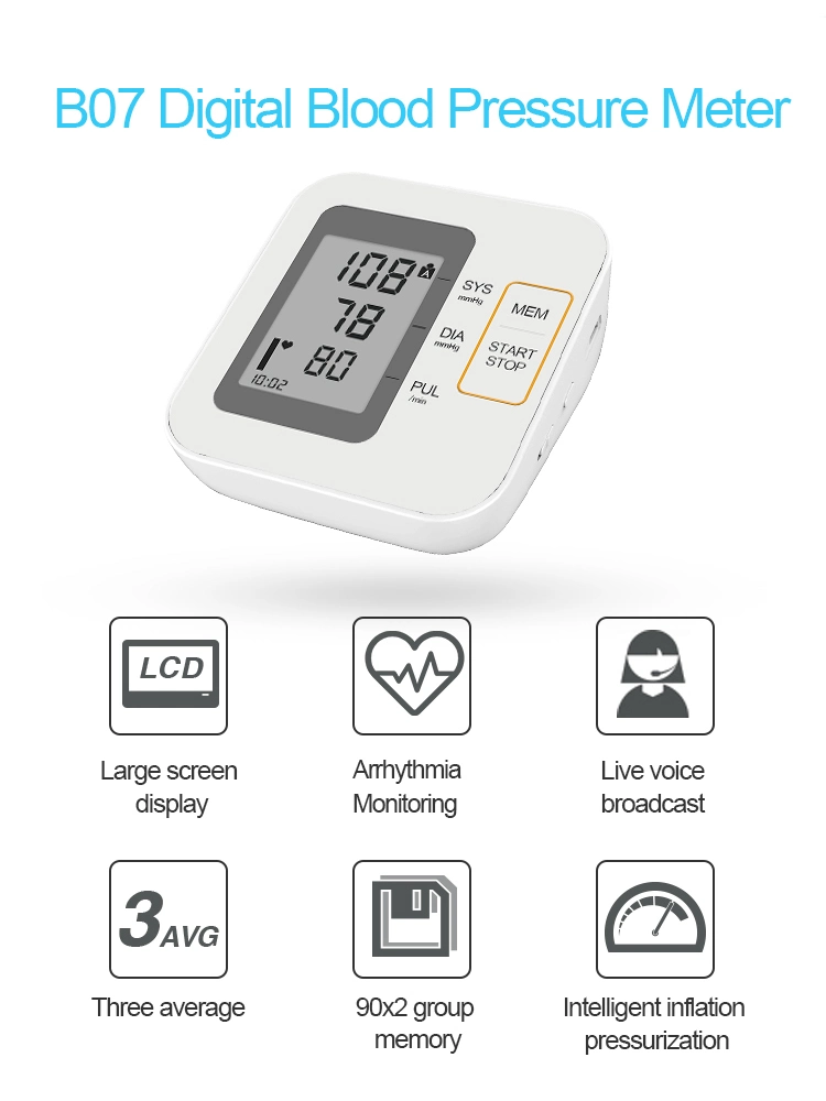 Wholesale Most Accurate Electronic Blood Pressure Monitor Digital Arm Sphygmomanometer Heart Rate Pulse Meter Bp Monitor Heal Force