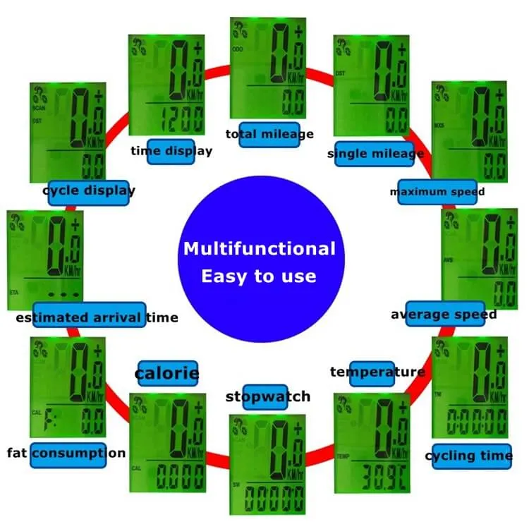 New Brilliant Bike Computer with Large Quantity of Parameters Displayed