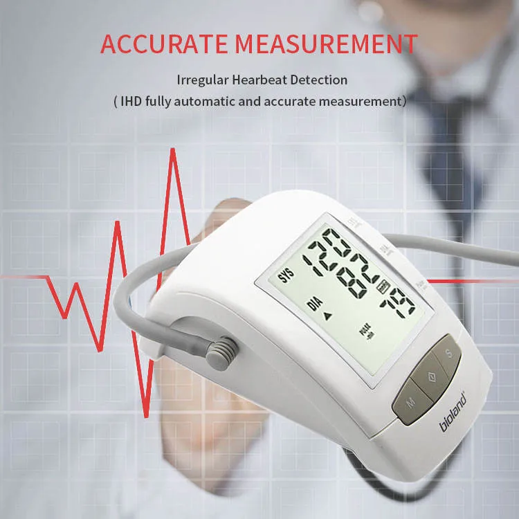 High Quality Upper Arm Clinical Bluetooth Proved Digital Upper Arm Heart Rate Blood Pressure Monitor