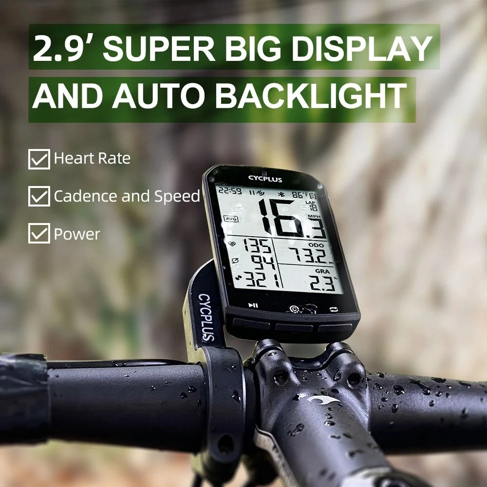 Wireless Waterproof 2.9inch Screen Auto Backlight Bicycle GPS Computer Bike Digital Speedometer Cycle