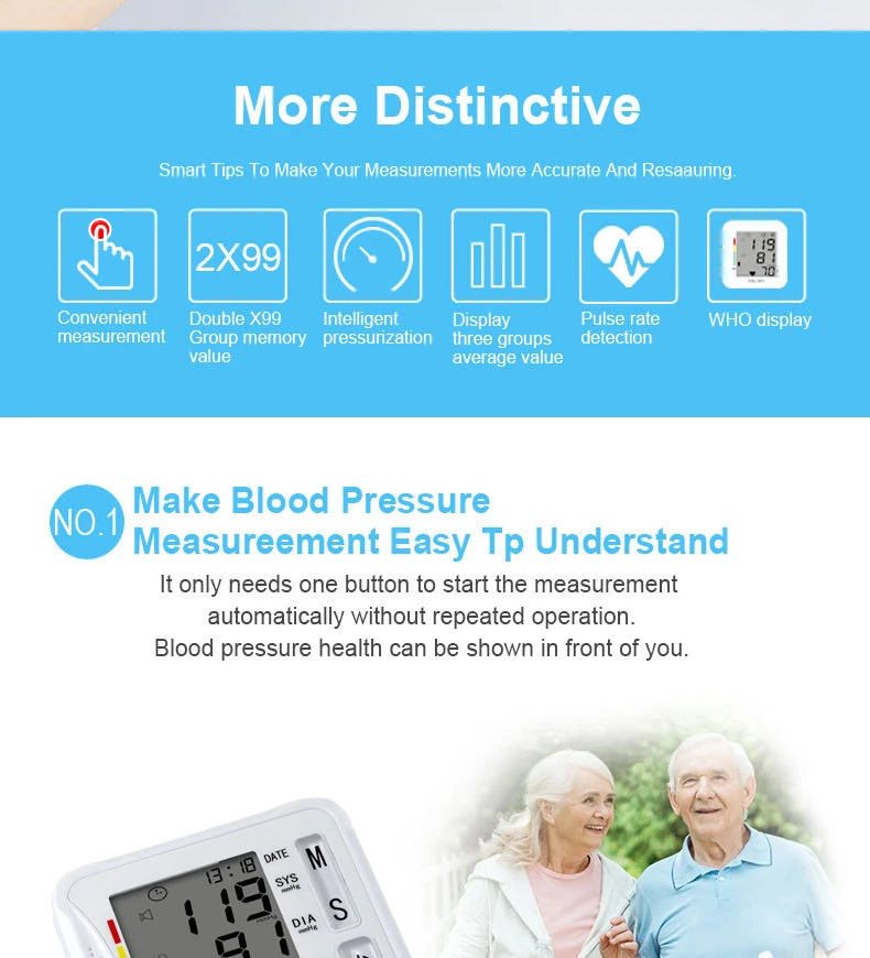 Heart Rate LED Accept OEM Gaming Arm Blood Pressure Monitor