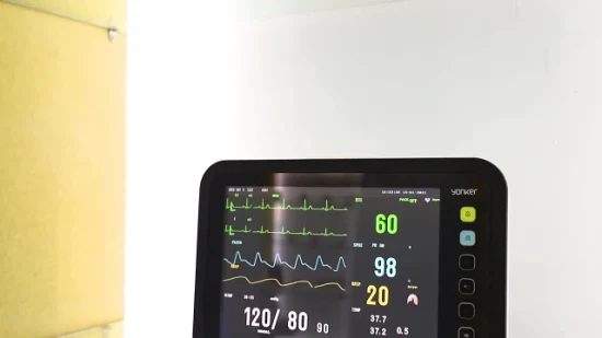 ICU 및 구급차용 환자 모니터 ECG SpO2 NIBP 온도 호흡 심박수